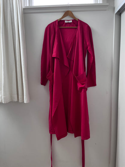 TAYLOR’S ROOM 100% Silk Long Drape Coat (10-12)