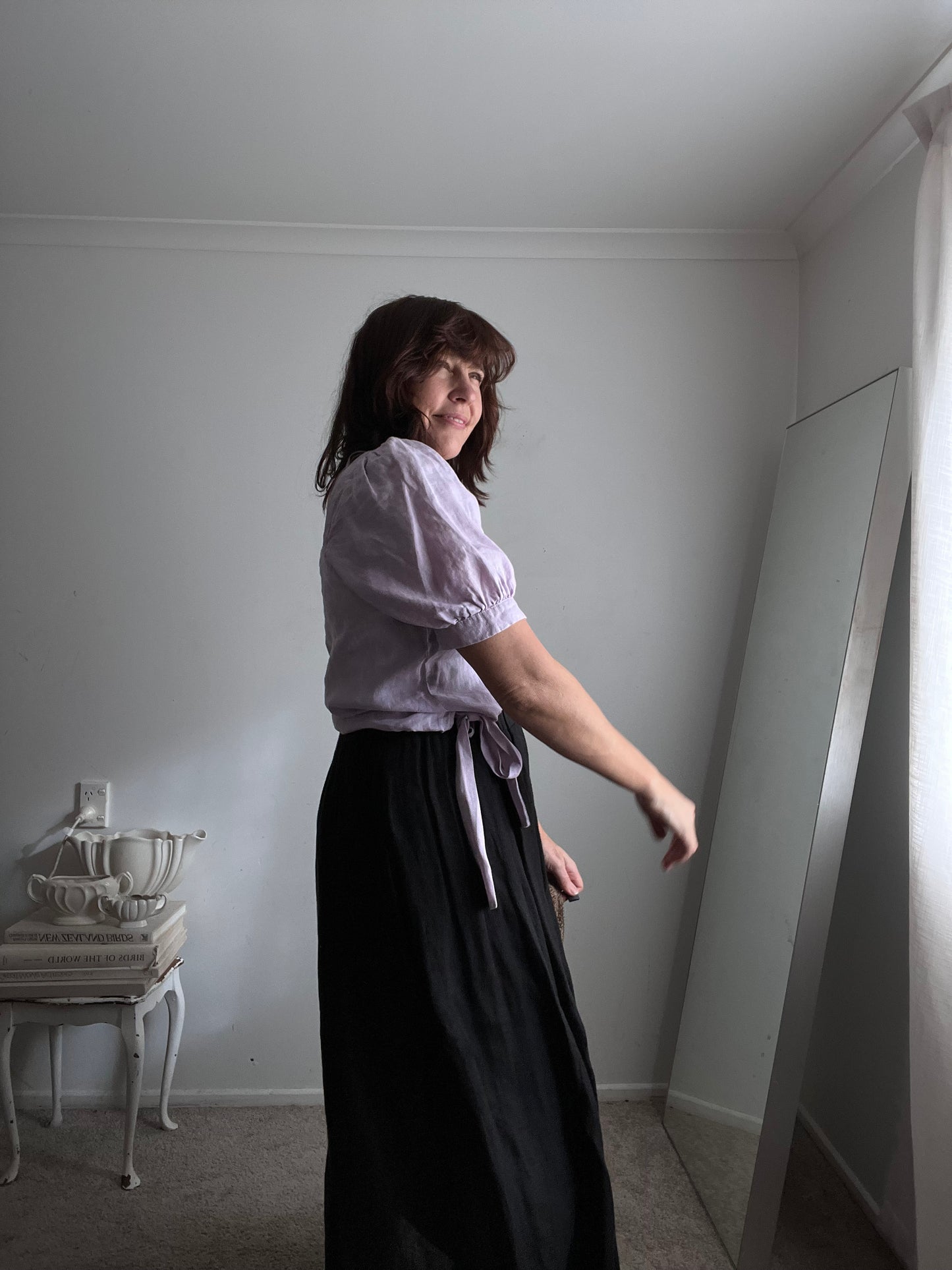 Among the Brave Linen Top RRP $159 (10)