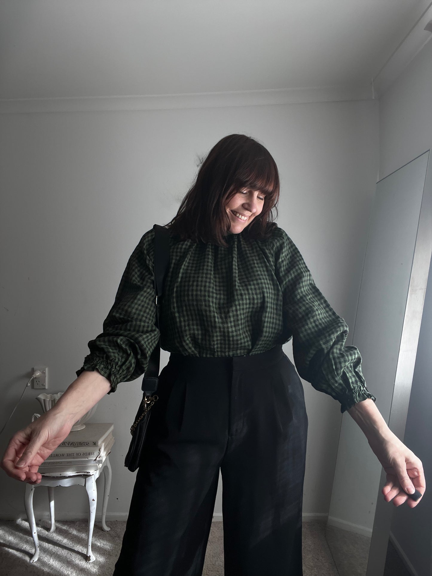 MAX The Frill Detail LS Blouse RRP$140 (8-12)