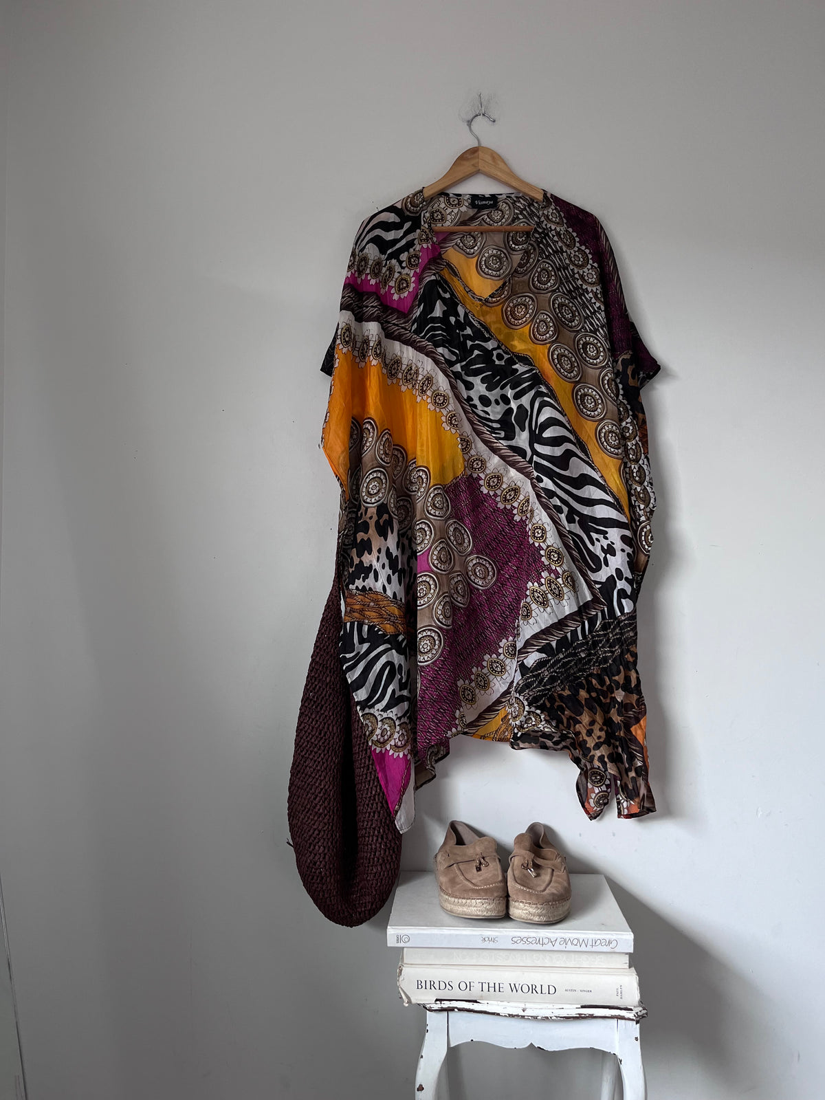 VISMAYA Printed Silk Kaftan RRP $150 (One Size)