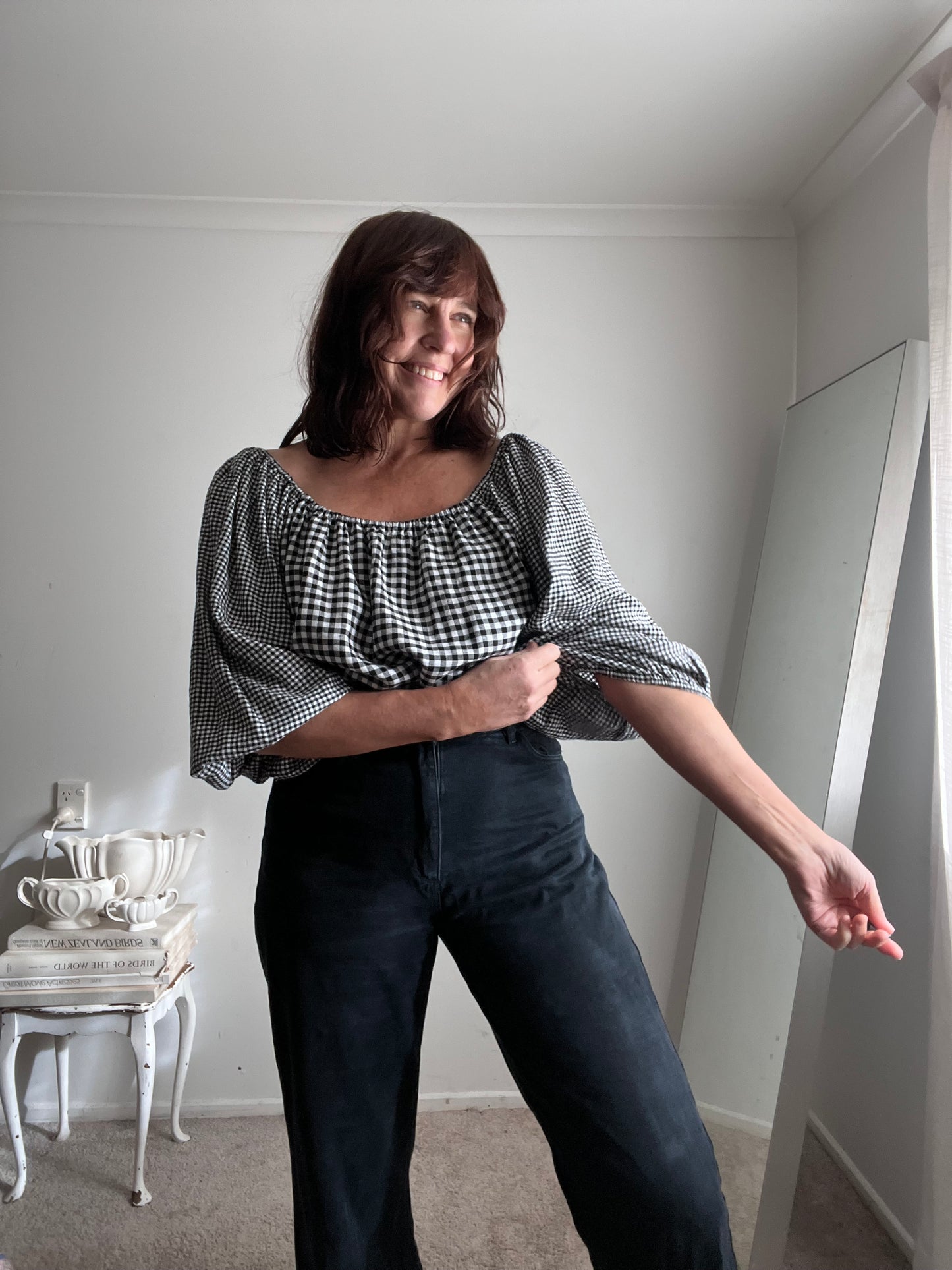 MAX Gingham Off-Shoulder Top RRP$80 (16-18)