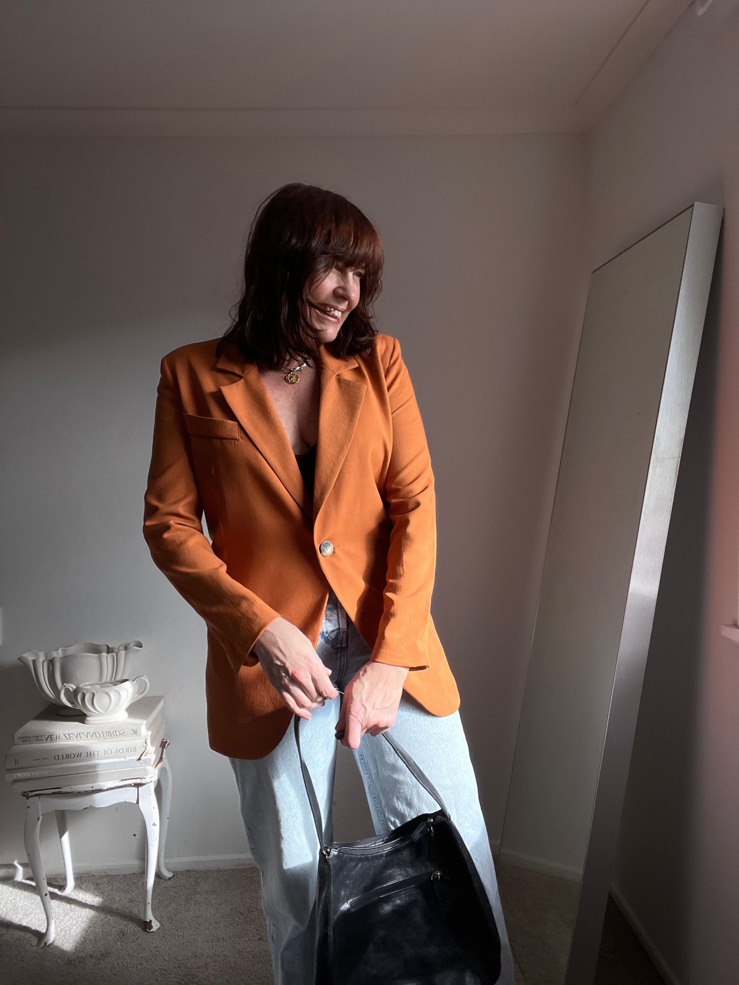 GREGORY Linen Blend Blazer RRP$250+ (8-10)