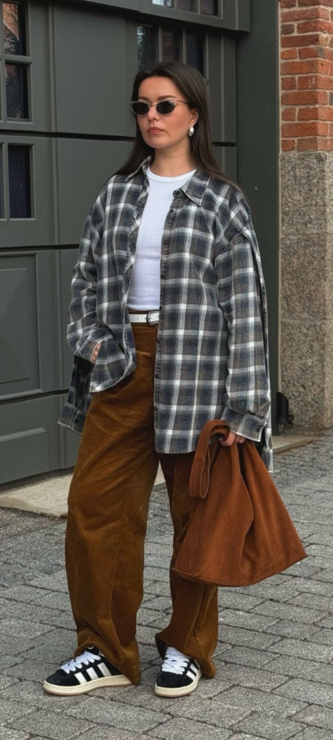 MAX Check Oversized Shirt RRP$120 (12-16)