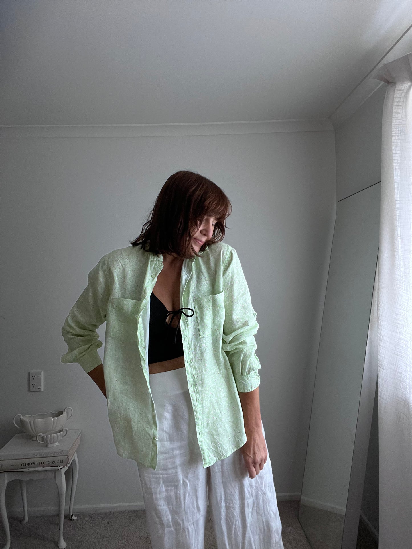 HUT Linen Shirt RRP$199 (8-12)