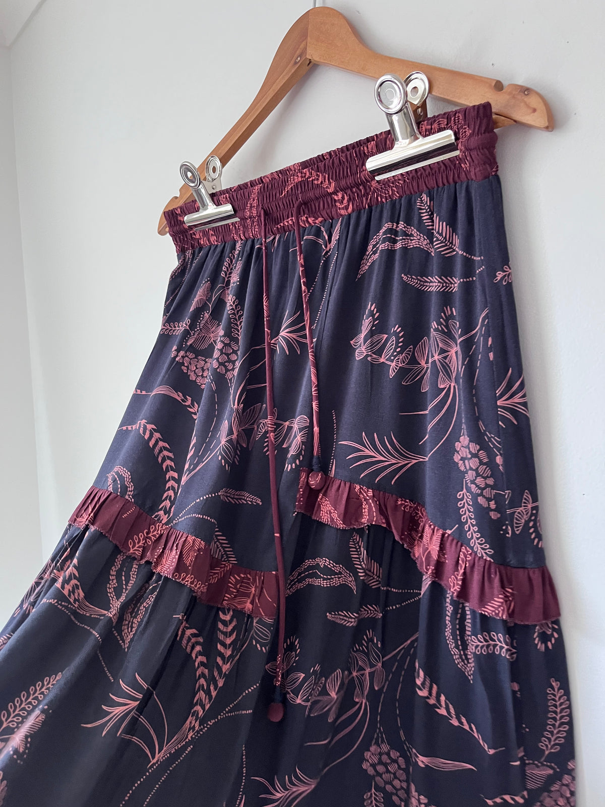 LOOBIE’S STORY Botanical Tiered Skirt RRP$399 (Size 12)