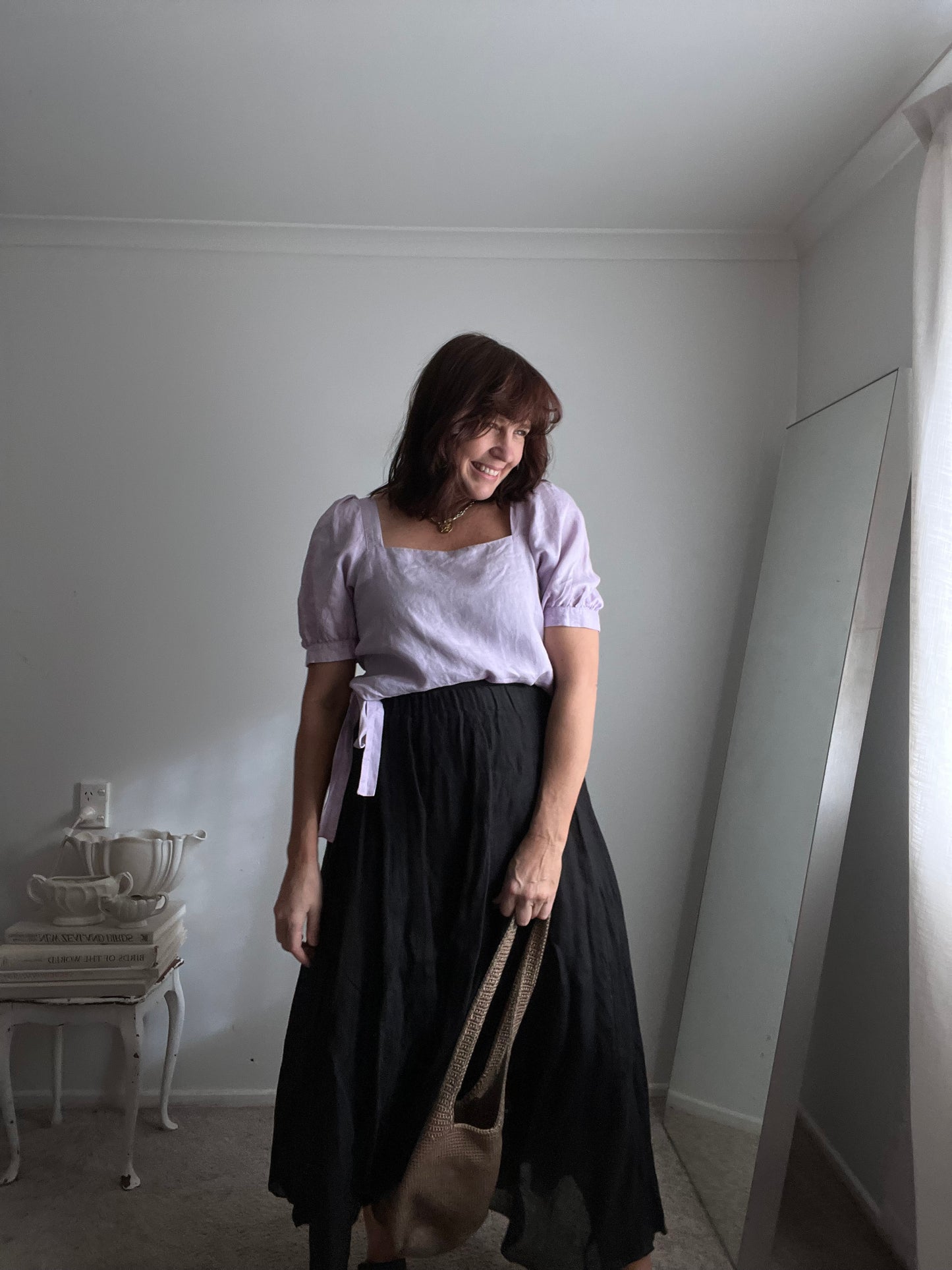 Among the Brave Linen Top RRP $159 (10)