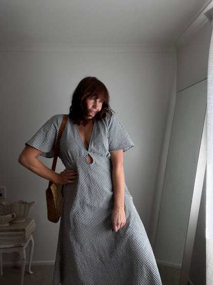 RUBY Clover Gingham Midi Dress RRP$249 (14-18)