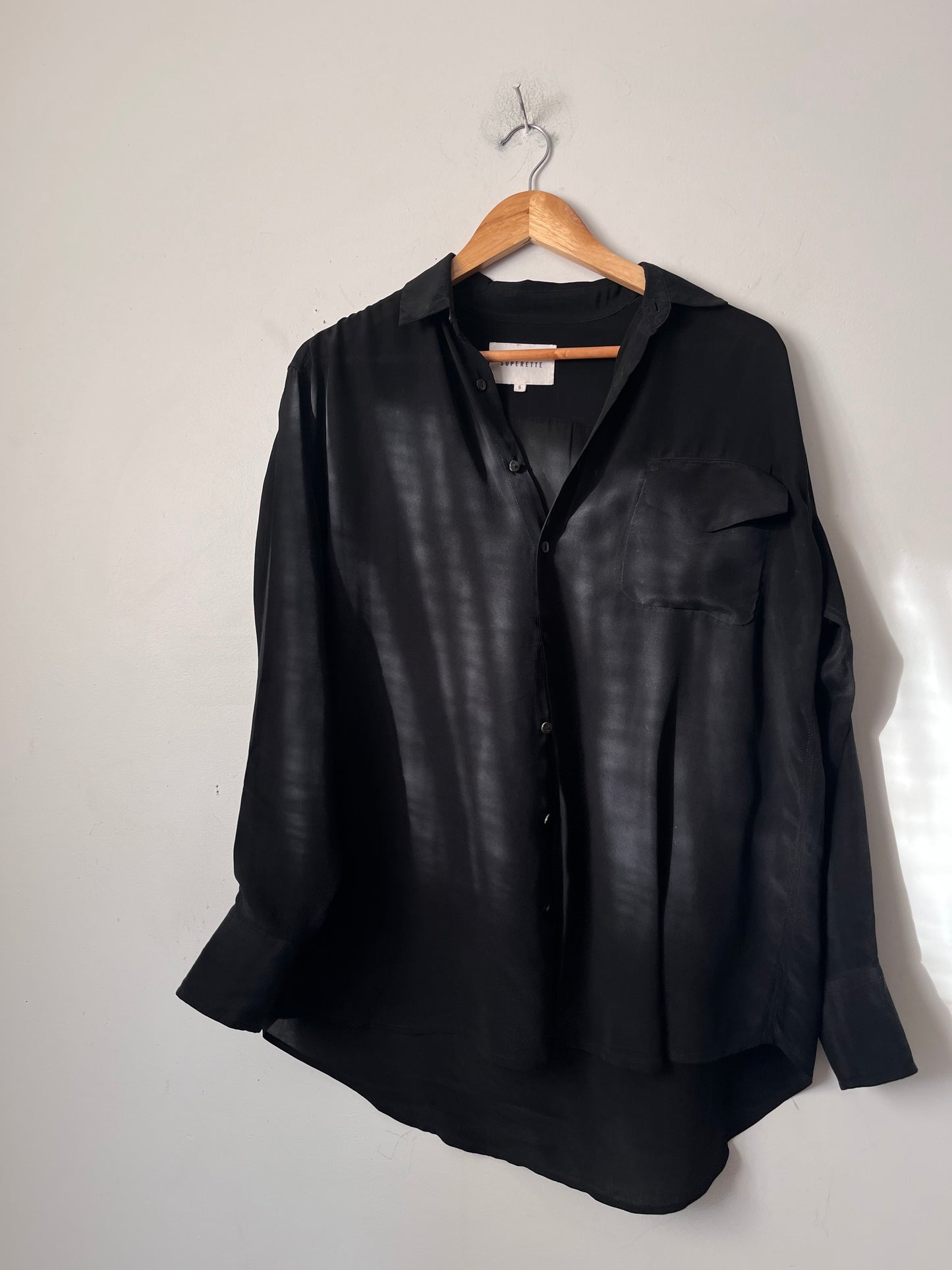 SUPERETTE Silk Shirt RRP$229 (8-10)