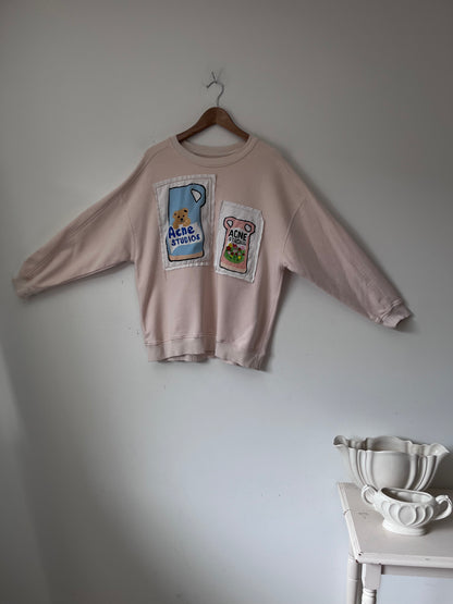 ACNE STUDIOS Bear Patch Sweatshirt RRP$650 (10-12)