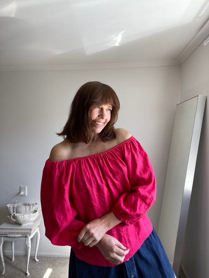 ZEST linen top (10-12)