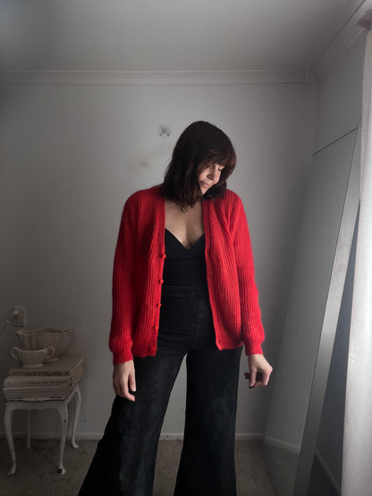 MAX Red Mohair Blend Cardigan RRP$159.99 (12-14)