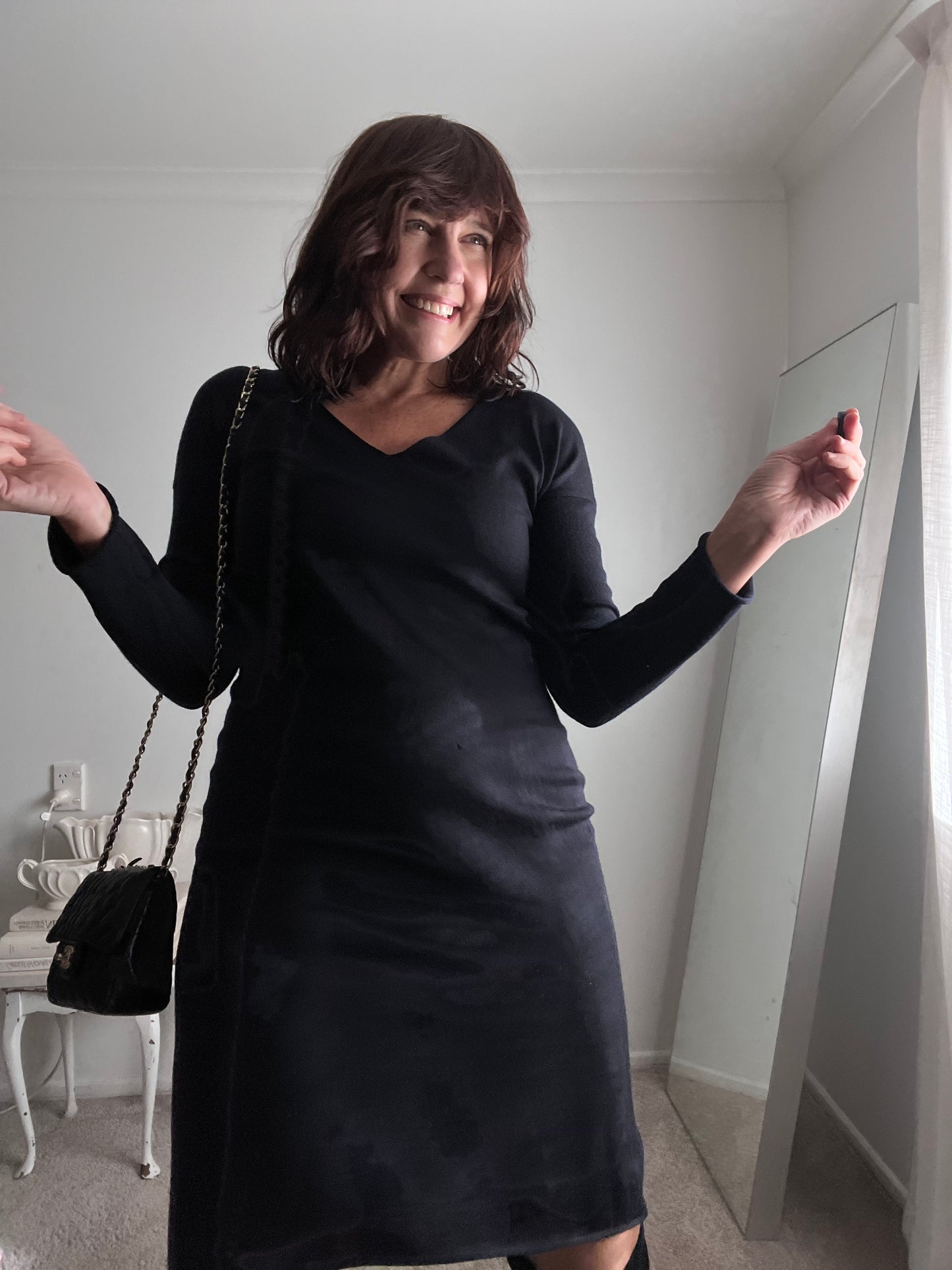 STANDARD ISSUE Merino V-Neck Dress RRP$279 (10-12)