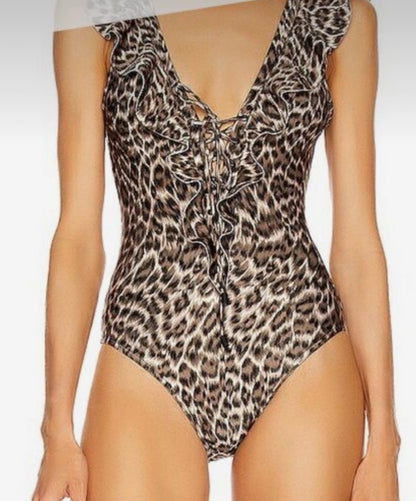 ZIMMERMANN Suraya Frill Lace-Up Swimsuit RRP$500 NZD (12)