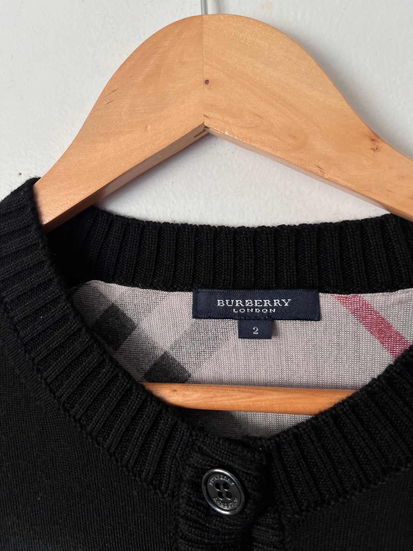 BURBERRY Fine Wool Cardigan RRP$400 (8-10)