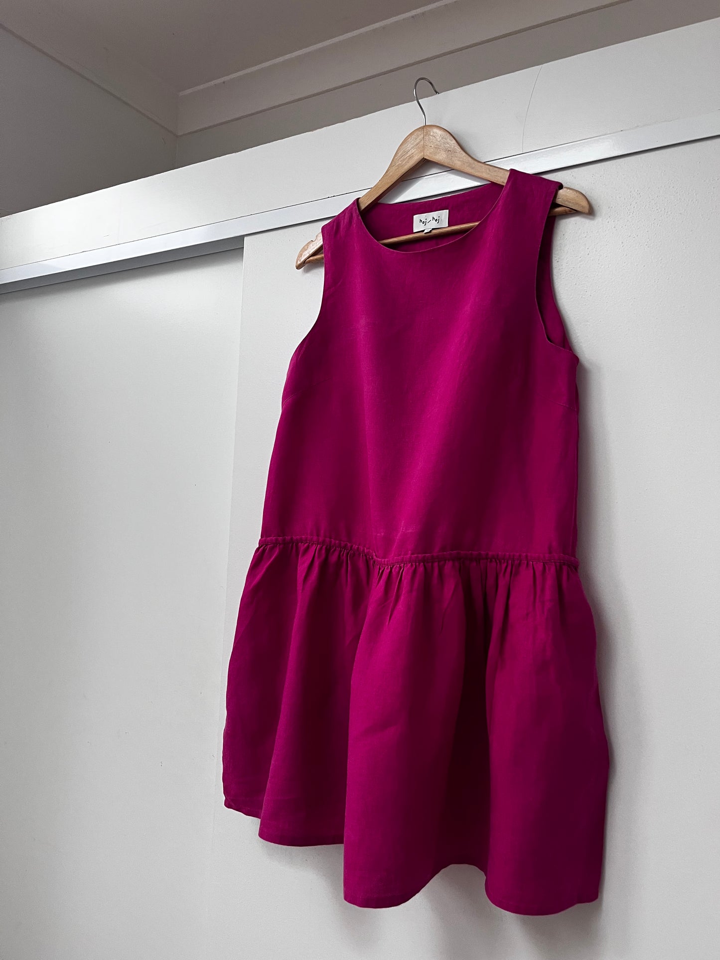 HEJ HEJ Pink Linen Dress RRP$250 (10-12)