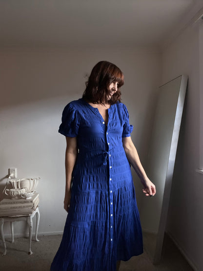 KETZ-KE Button Front Midi Dress RRP $199 (Size 8-10)