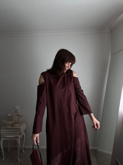 MOOCHI Cold shoulder maxi dress RRP$349 (12-14)