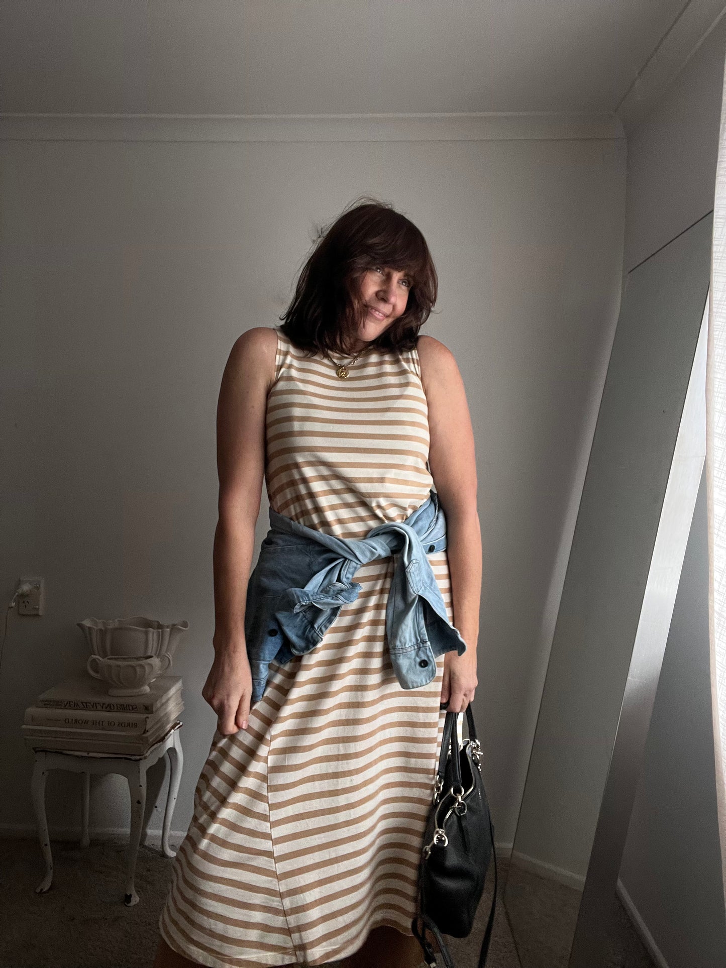 KOWTOW Building Block Stripe Dress RRP$179 (8-10)