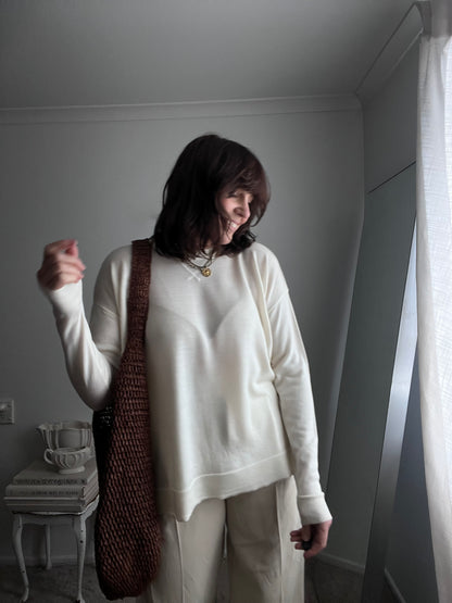 ICEBREAKER Relaxed Merino Crew Neck Sweater RRP$240 (12-14)