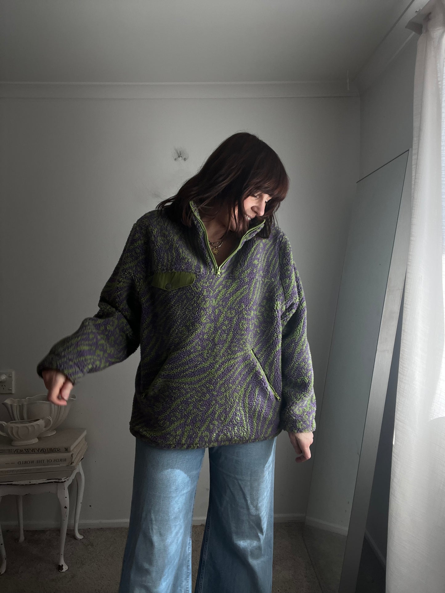 INSIGHT Sherpa Quarter Zip Fleece Pullover RRP$150 (M)