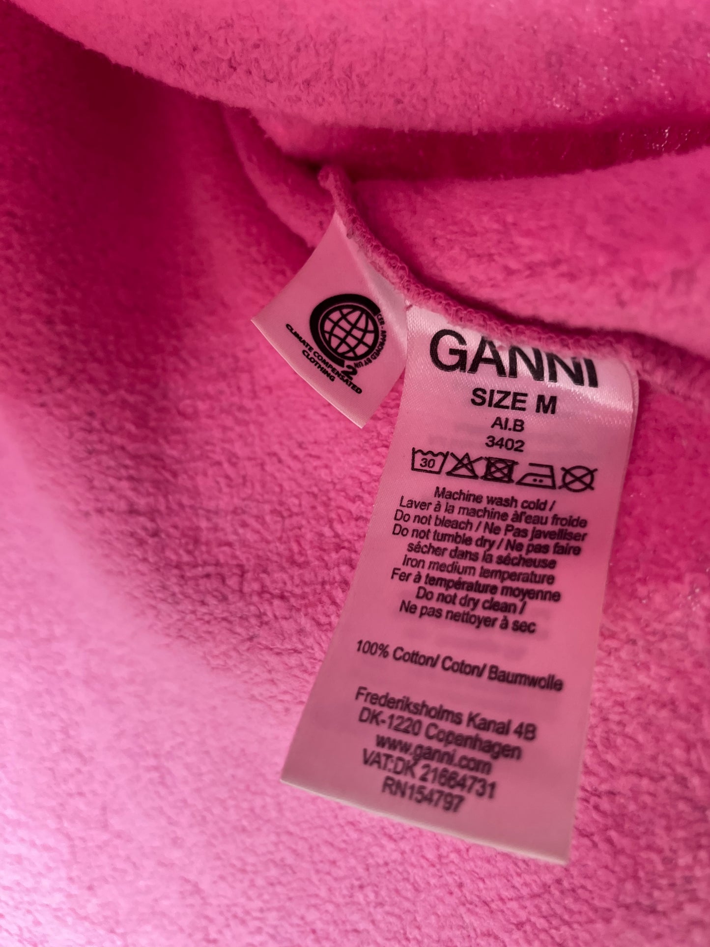 GANNI Pink Logo Sweatshirt RRP$395 (8-12)