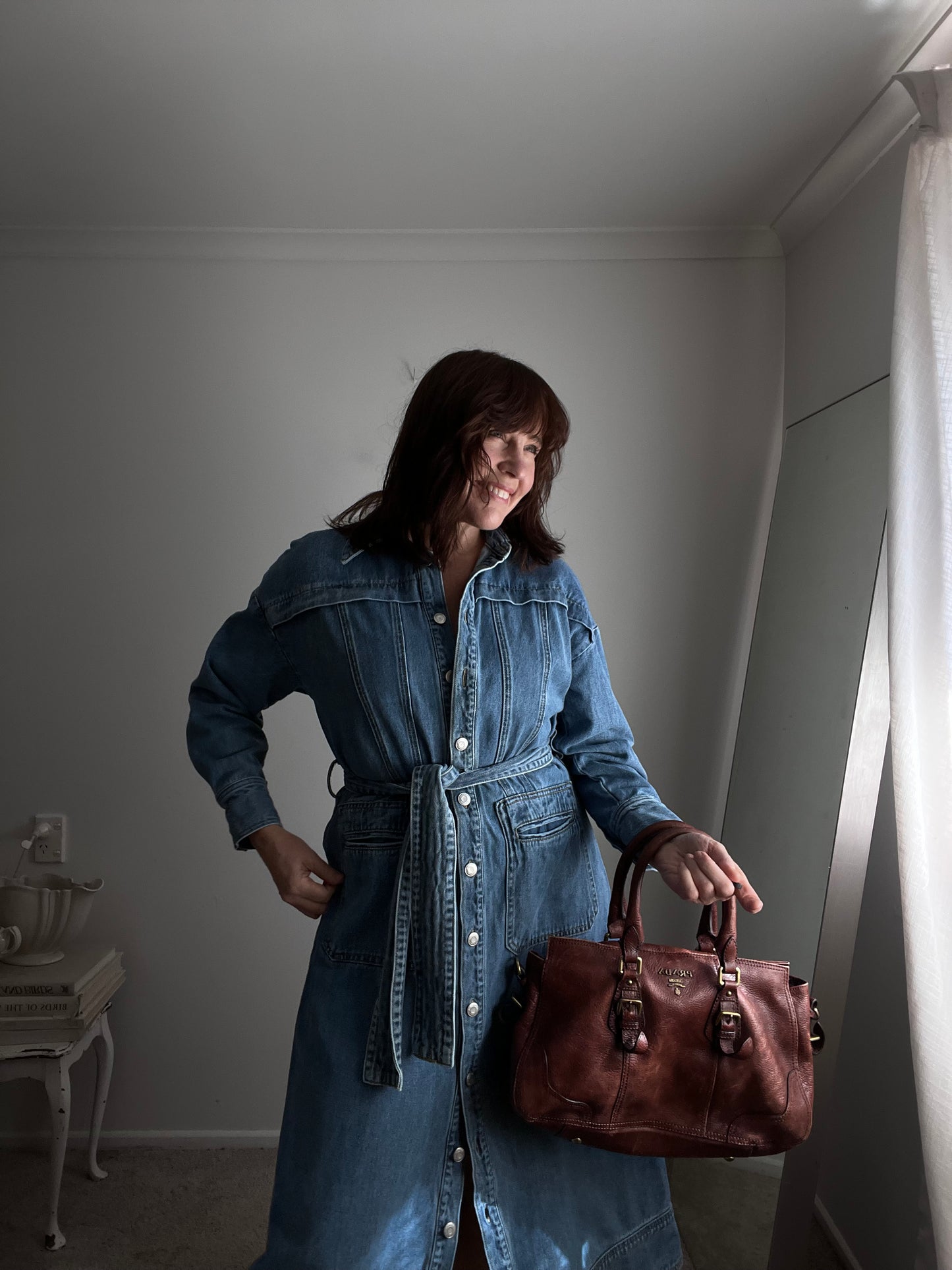 MORRISON Denim belted dress RRP$499 (14 )