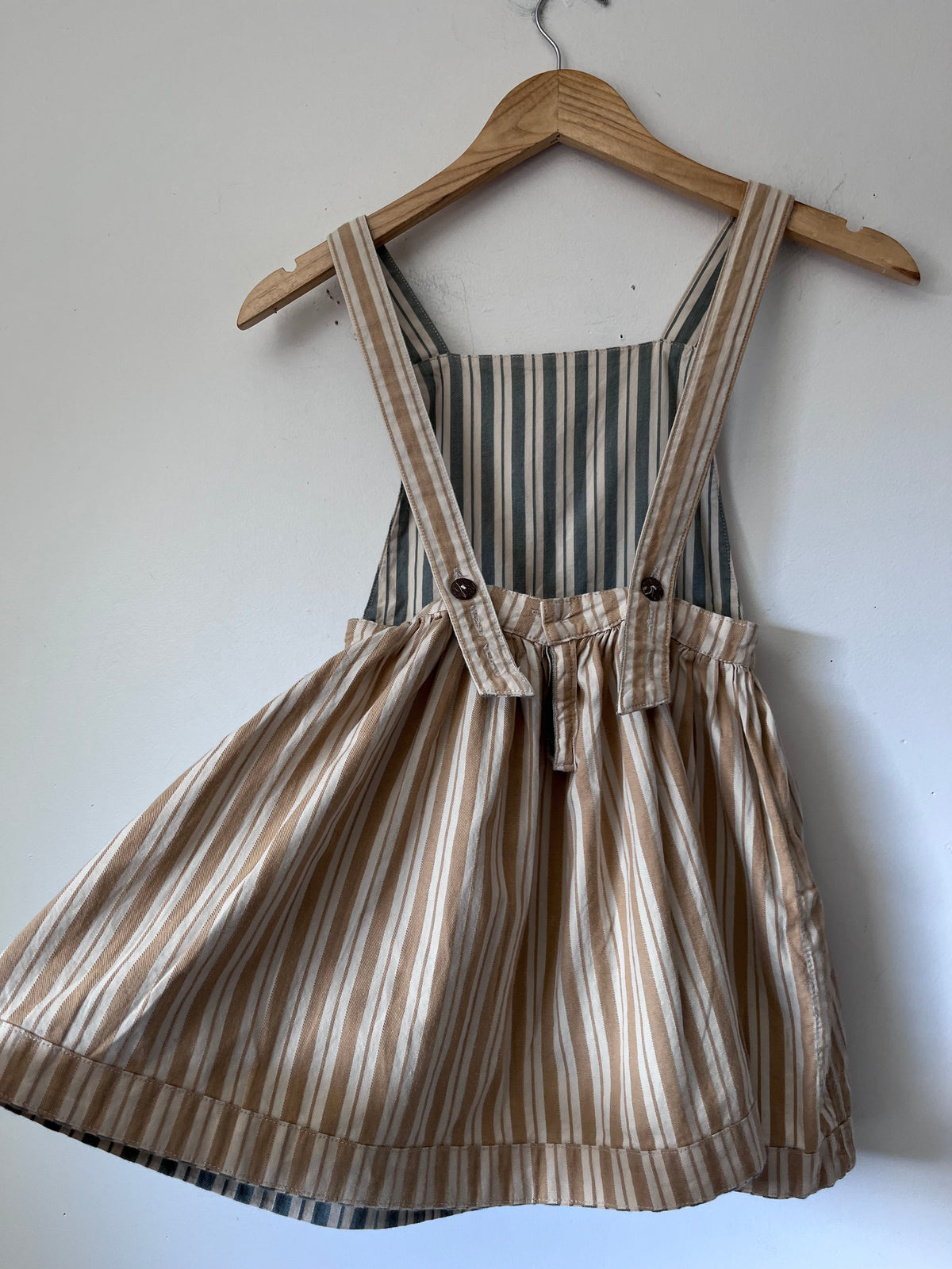HUX Reversible Stripe Pinafore Dress (Size 6)