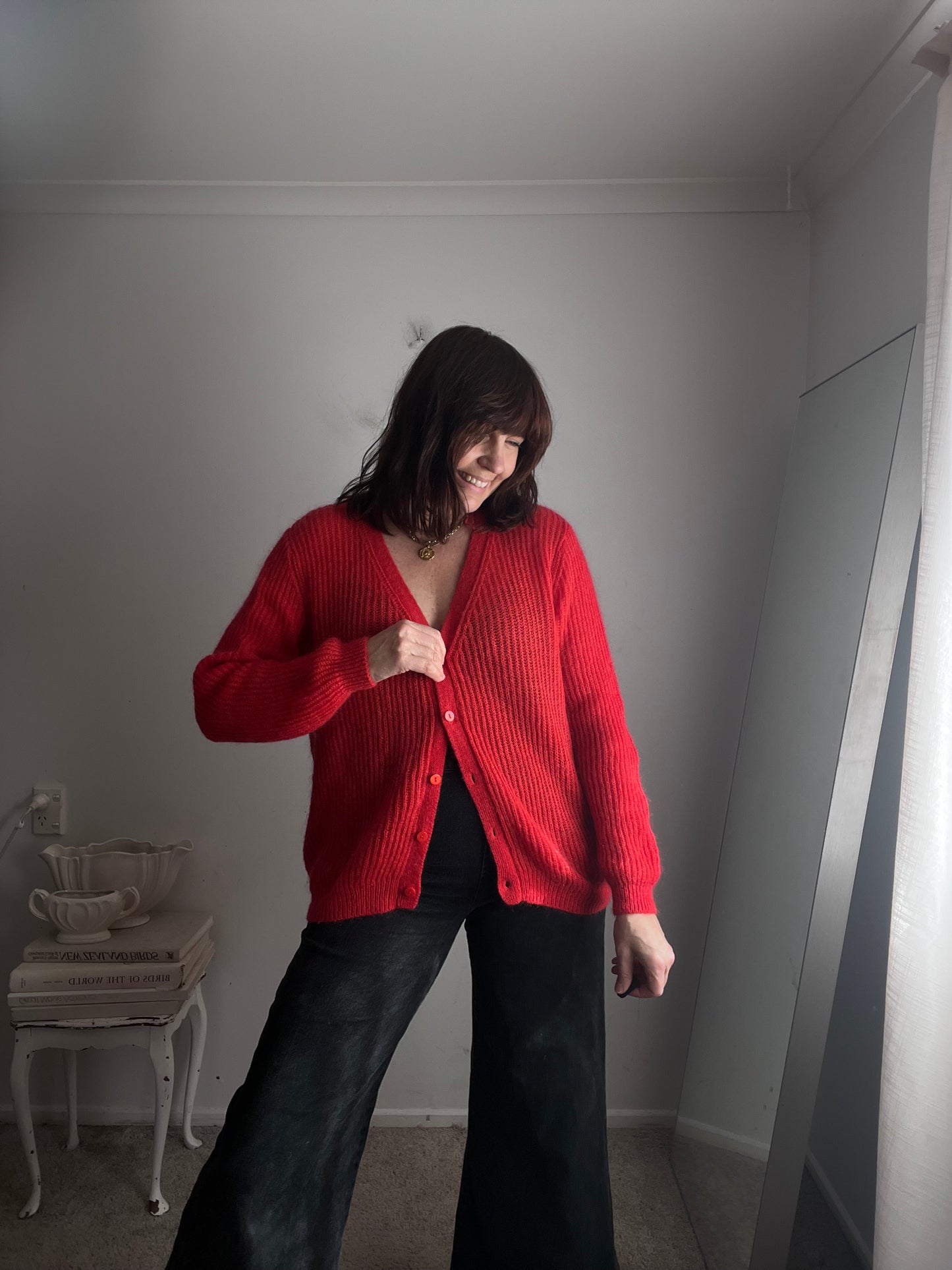 MAX Red Mohair Blend Cardigan RRP$159.99 (12-14)