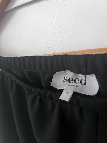 SEED HERITAGE Black Wide Leg Pants RRP$149.90 (16)