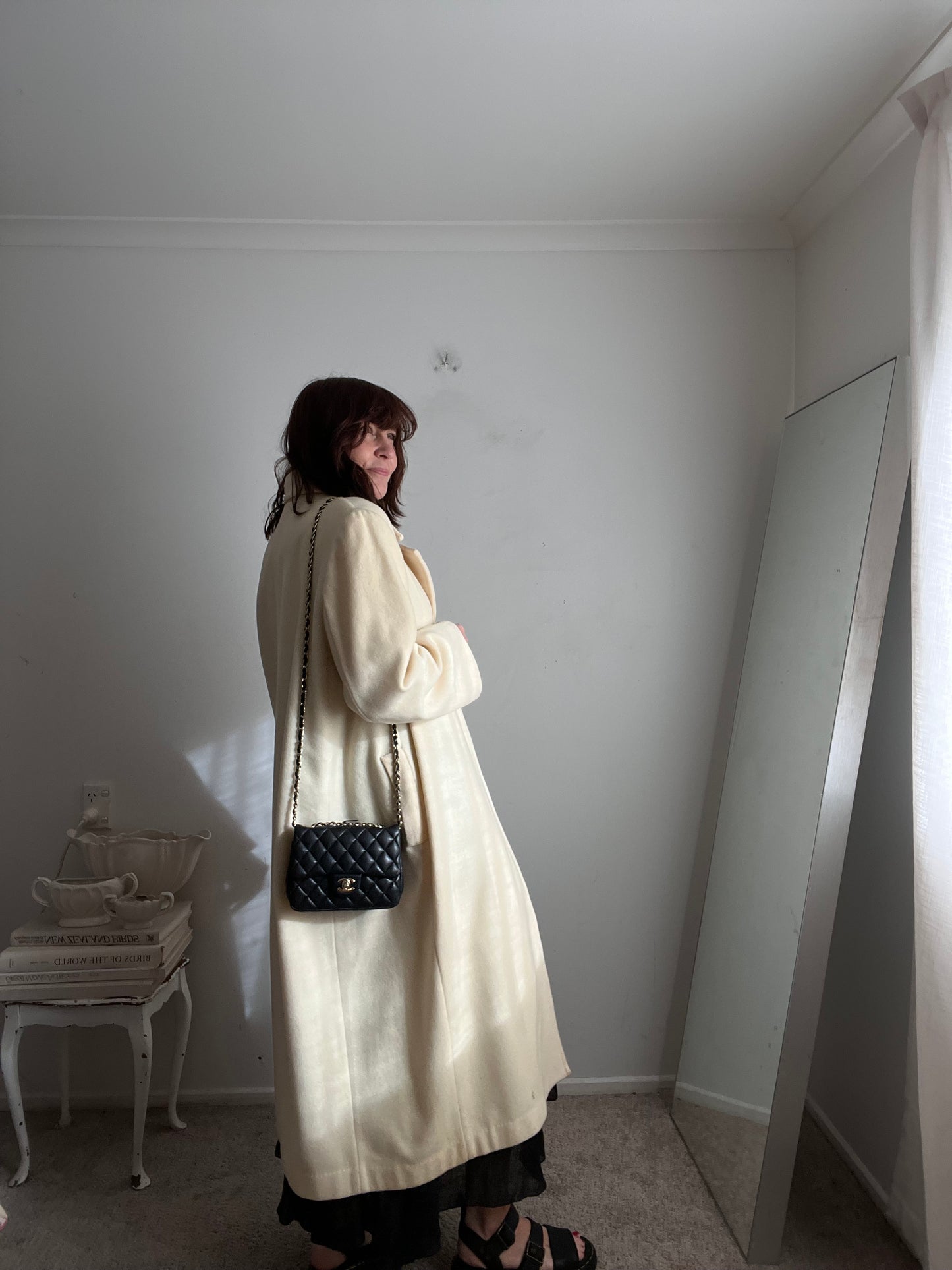 Vintage Wool Blend Long Coat (Size 12)