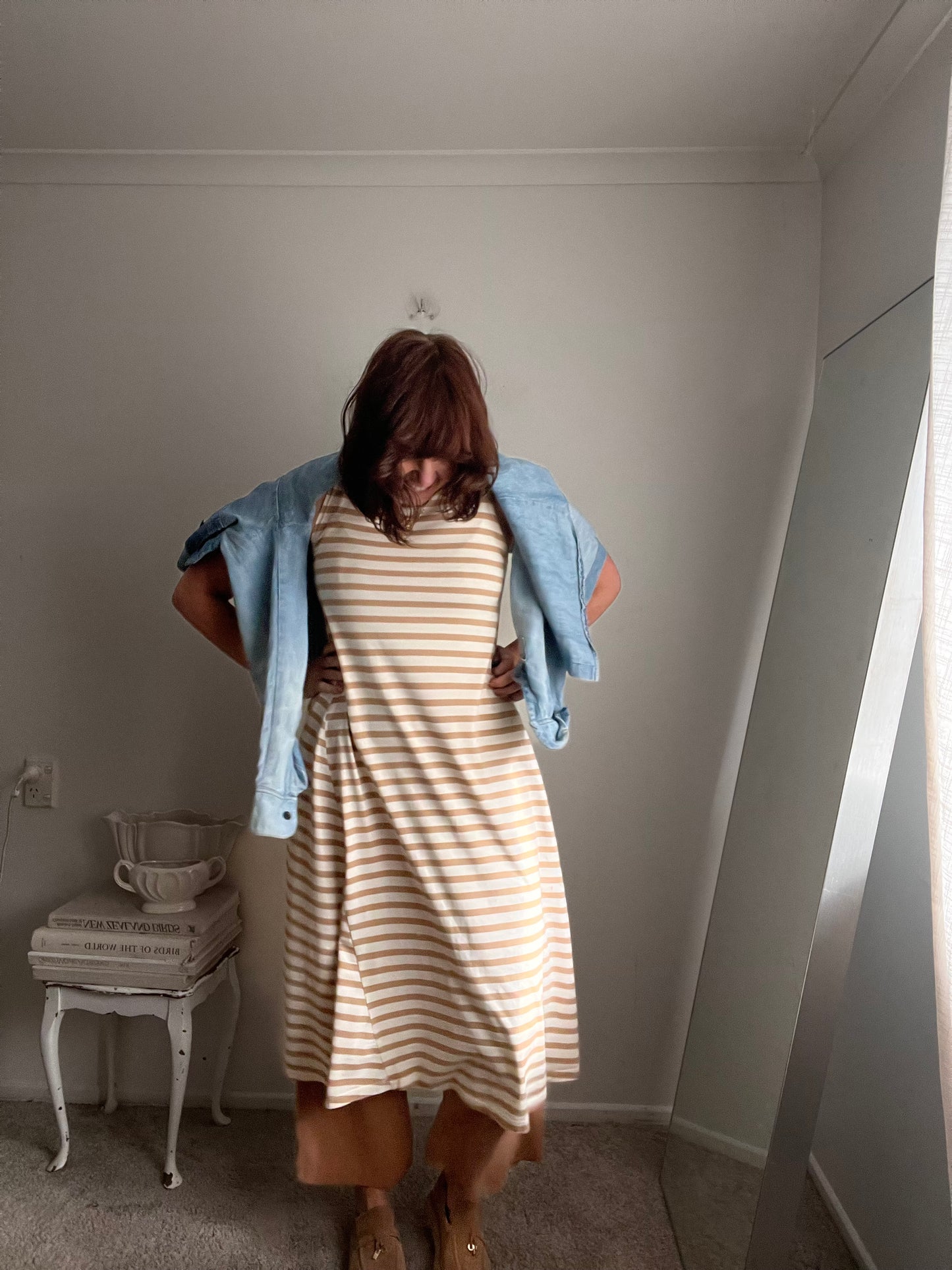 KOWTOW Building Block Stripe Dress RRP$179 (8-10)