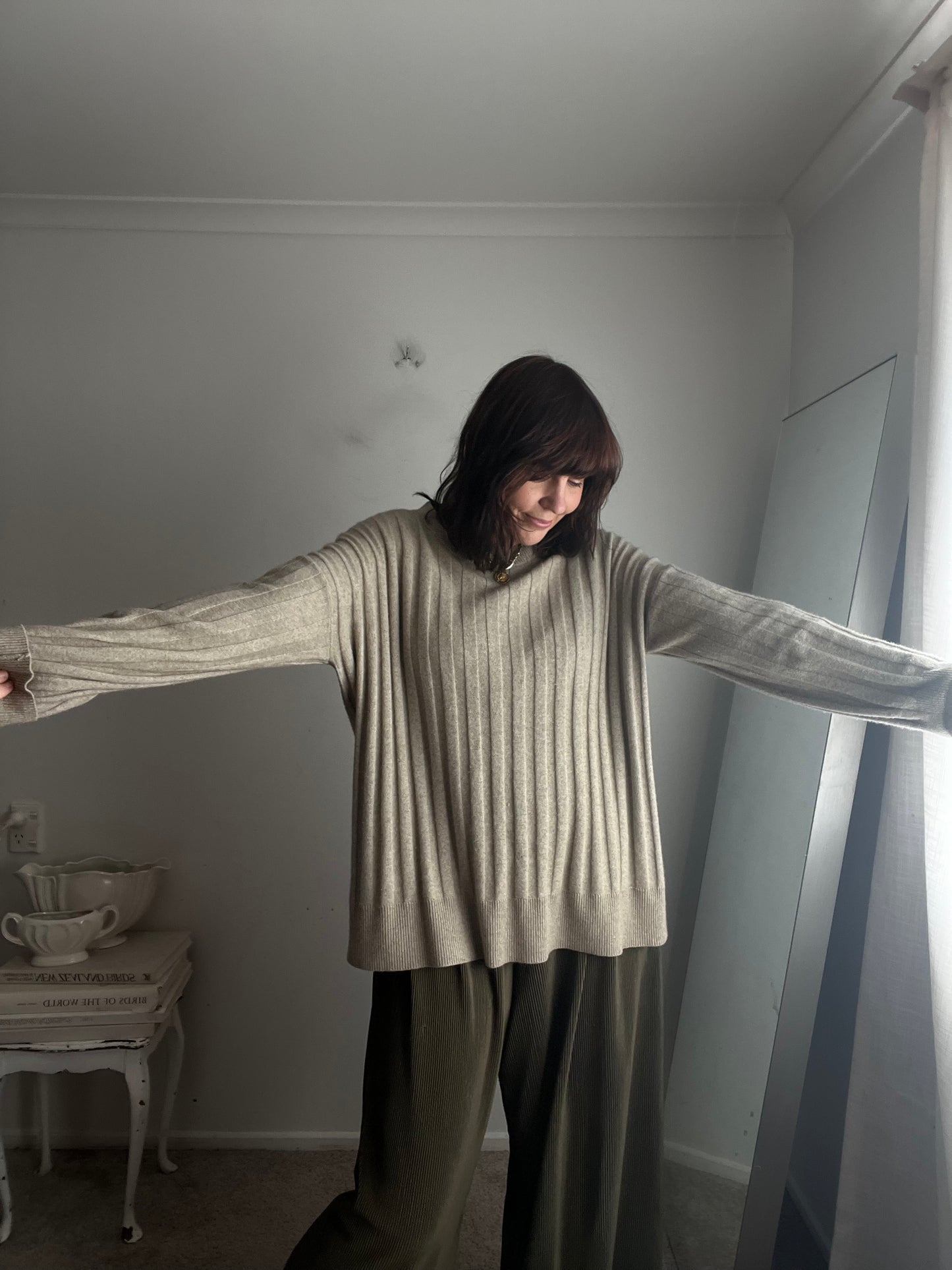 MARLE Merino Possum Silk Rib Knit Jumper RRP$500 (12-14)