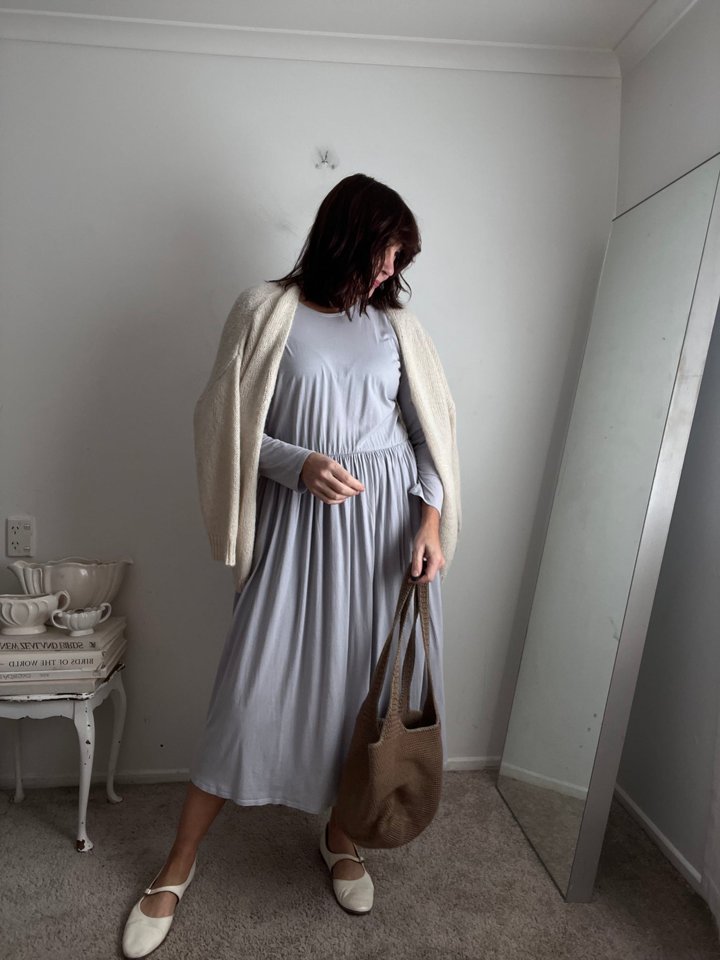 KOWTOW Long Sleeve Gather Dress RRP$209 (10-12)