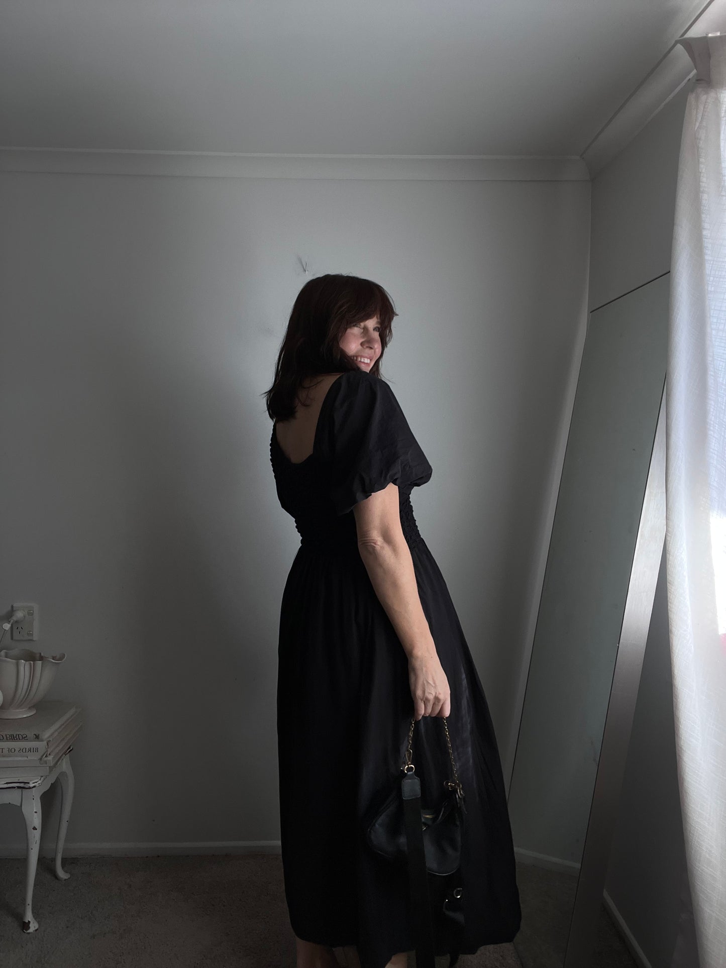 DECJUBA Shirred Puff Sleeve Midi Dress RRP $169.90 (14)