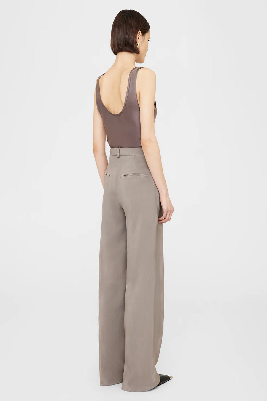 ANINE BING ‘Dolan’ Wide-Leg Tailored Trousers RRP$729 (10)