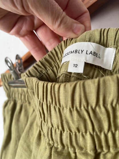 ASSEMBLY LABEL Linen Pants RRP$120 (12) & (10)