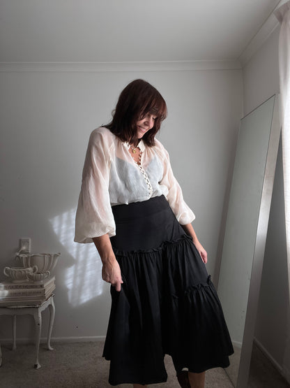 MOOCHI Tiered Midi Skirt RRP$320 (10)