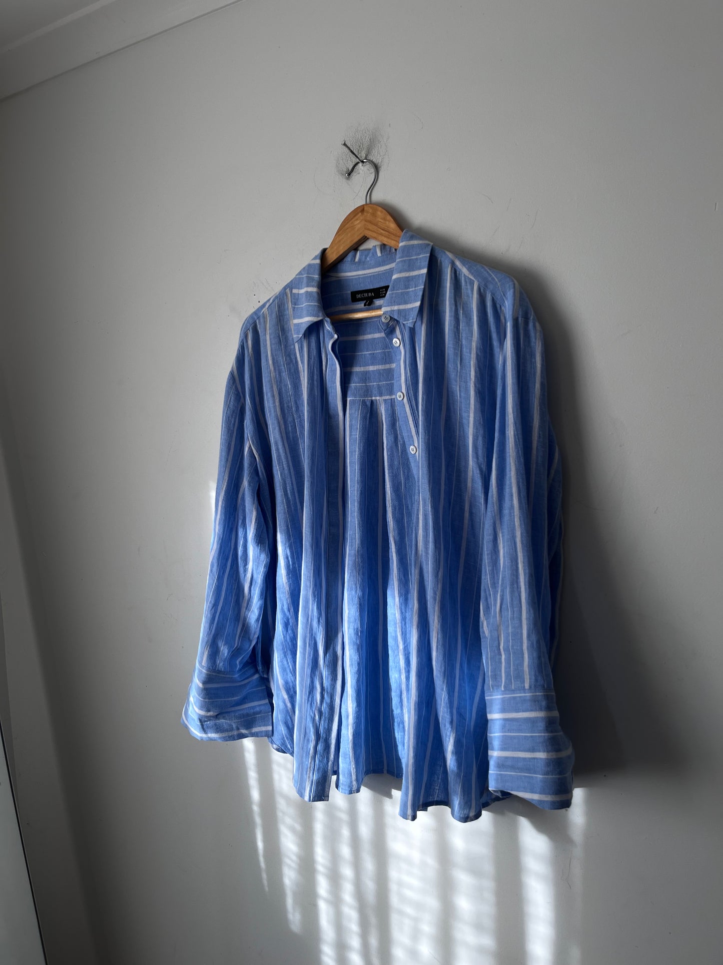DECJUBA Linen Blend Stripe Shirt RRP$115 (12)