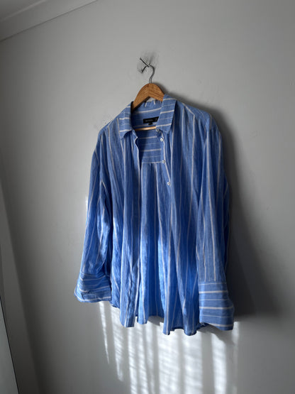 DECJUBA Linen Blend Stripe Shirt RRP$115 (12)