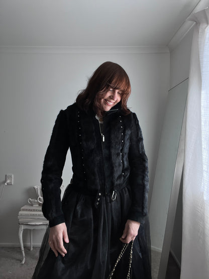 SHATUNI Suede/Fur Jacket (8-10)