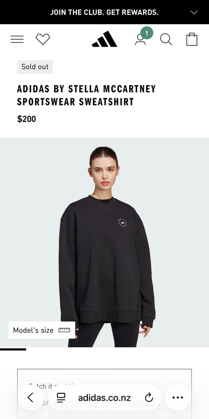 STELLA MCCARTNEY//ADIDAS Sweater RRP$200 (14-16)