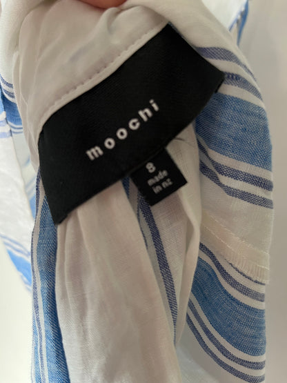 MOOCHI linen stripe singlet top RRP approx. $249 (Size 8)