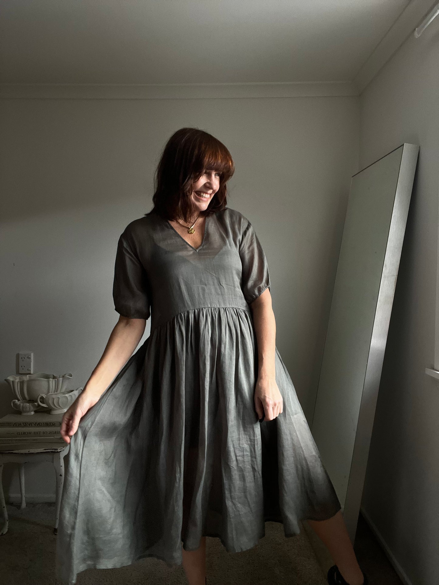 MARLOW Silk-Cotton Dress RRP$320 (8-10)