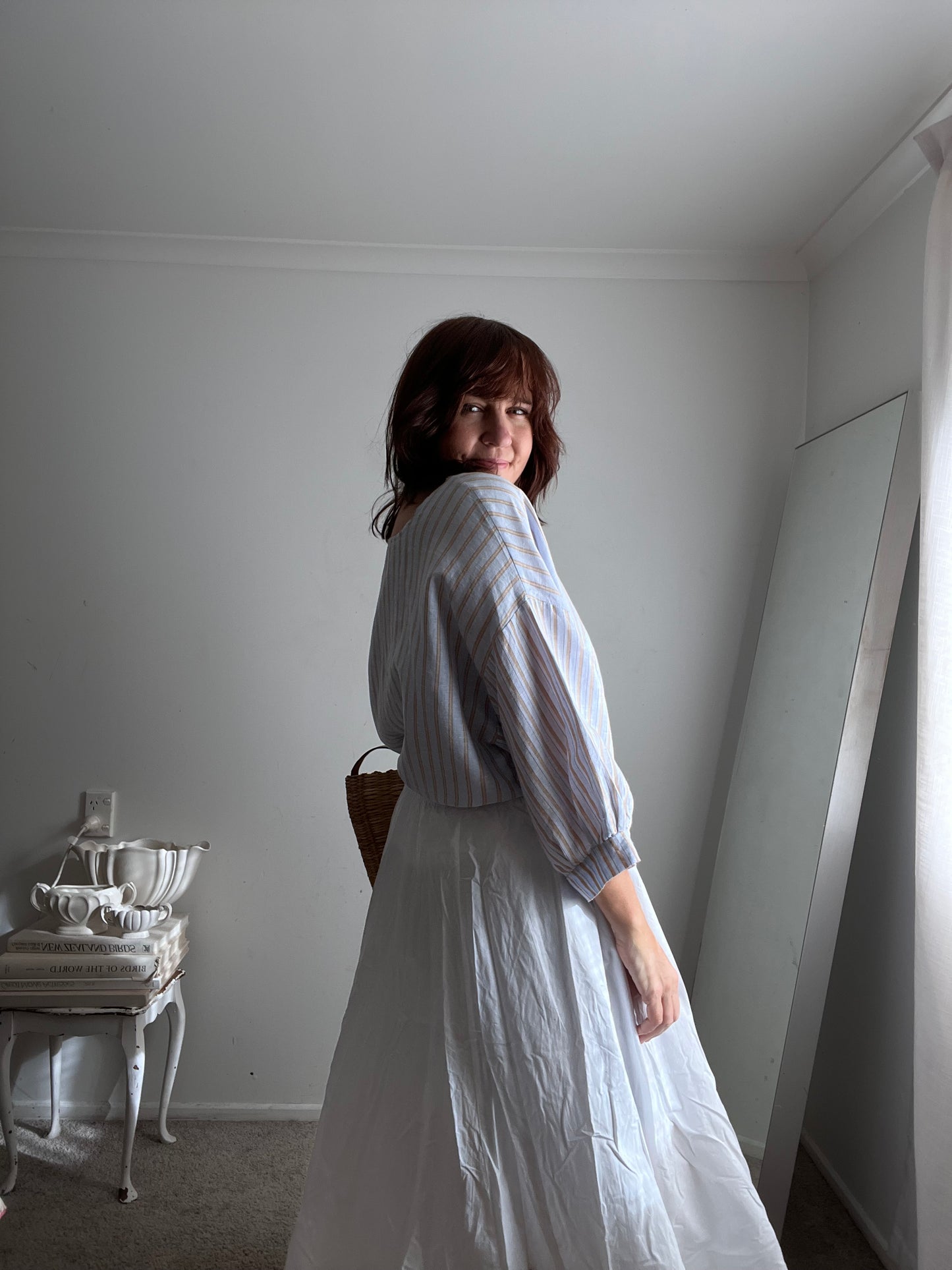 Home Tailored Stripe Blouse (Size imo 12-14)
