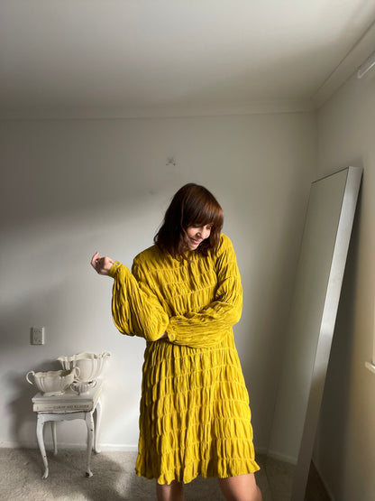 MAX textured dress RRP$159 (16-18)