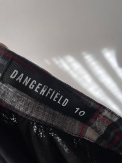 DANGERFIELD Plaid Tiered Cotton Skirt RRP$104 (10)