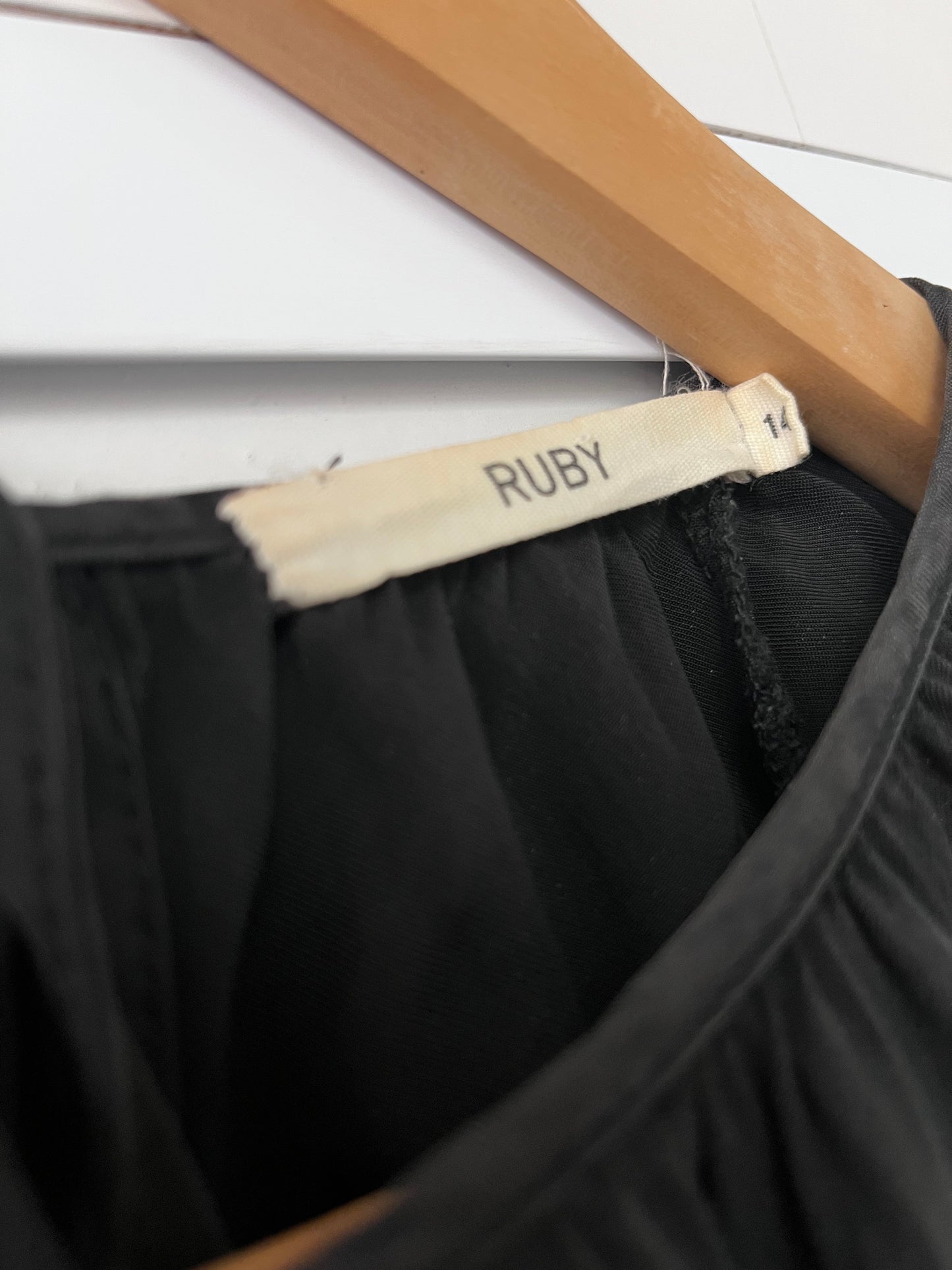 RUBY Black Cupro Blend Blouse (14)