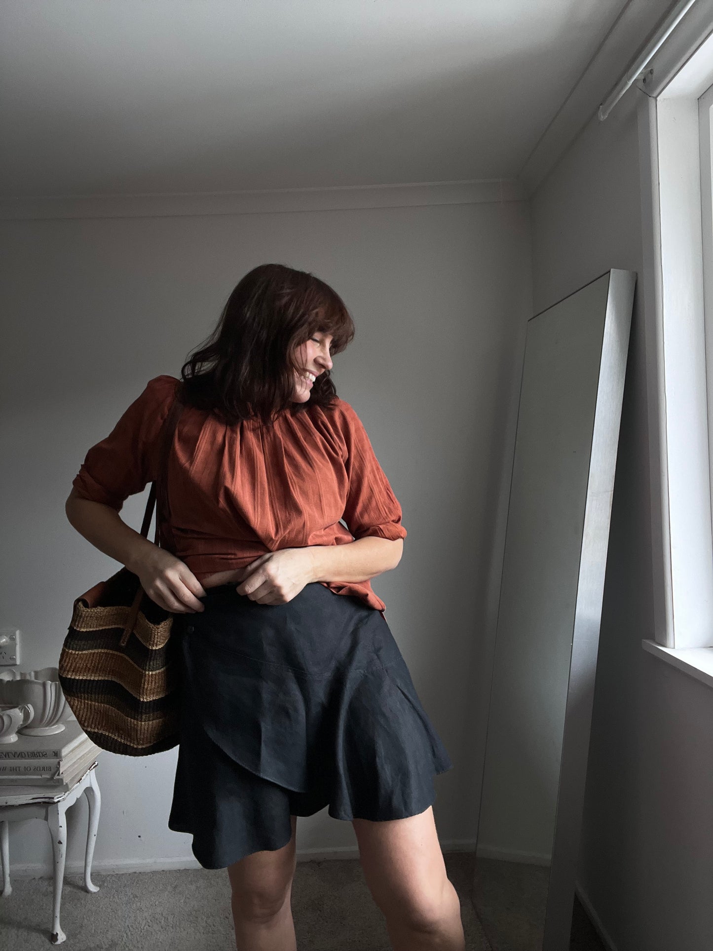 COUNTRY ROAD Linen Wrap Skirt RRP$139 (14)