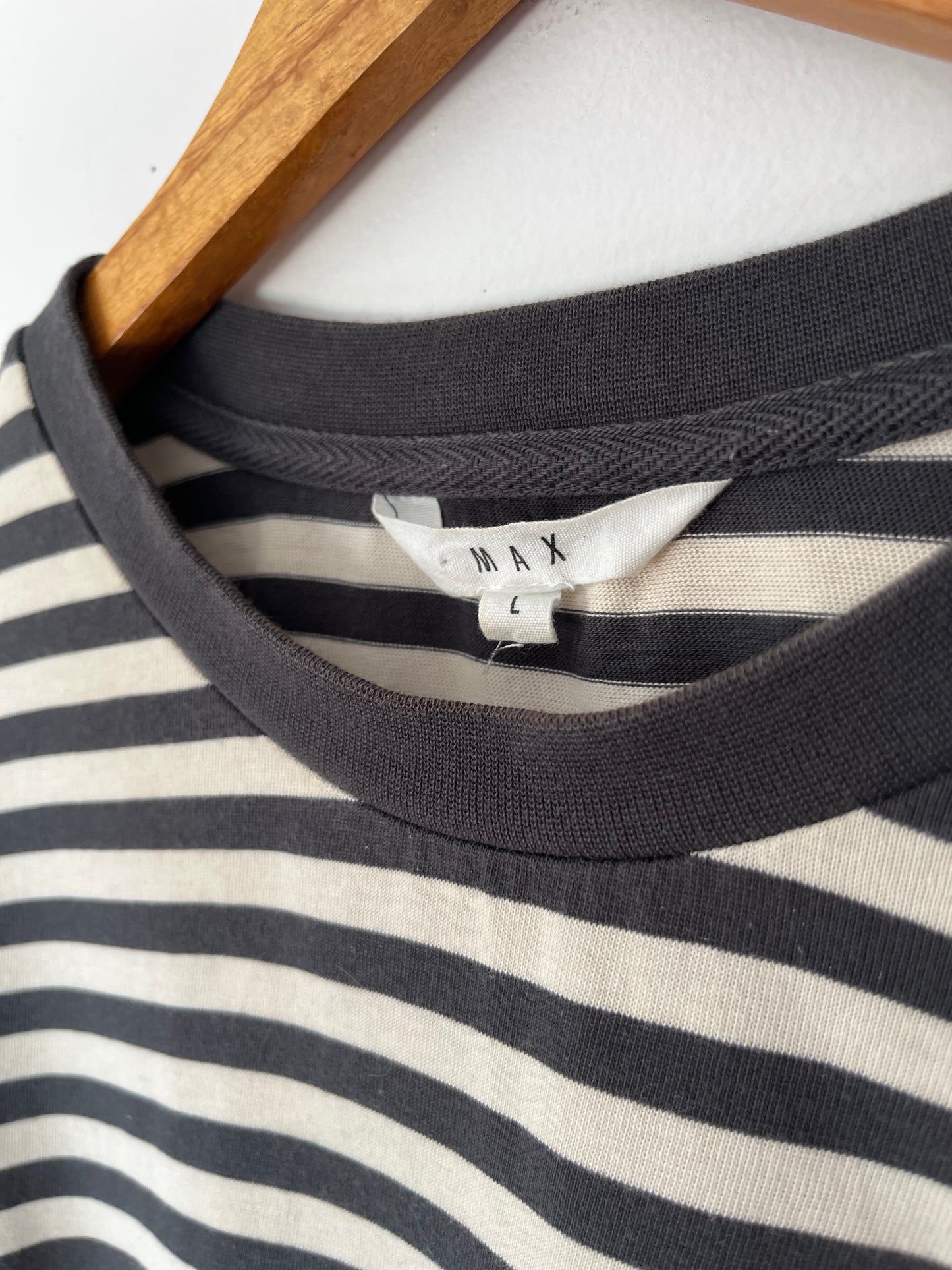 MAX Stripe Pima Cotton Puff Sleeve Tee RRP approx $70 (14)