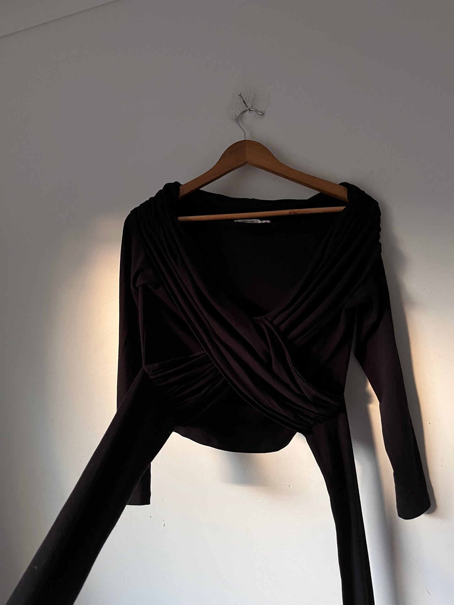 RUBY Black Wrap Tie Top RRP$219 (10-12)
